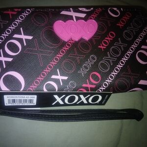XOXO Black and Pink Clutch